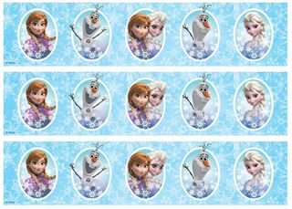 DISNEY FROZEN - CAKE STRIPS A4 EDIBLE IMAGE