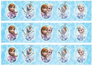 DISNEY FROZEN - CAKE STRIPS A4 EDIBLE IMAGE