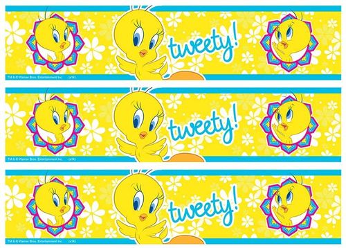 TWEETY - CAKE STRIPS A4 EDIBLE IMAGE