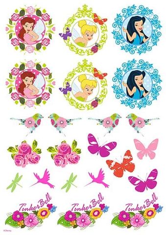 DISNEY FAIRIES ICONS SHEET A4 EDIBLE IMAGE