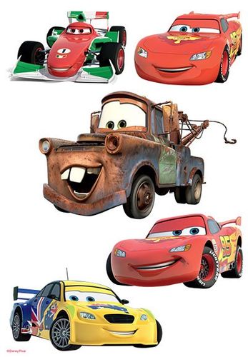 DISNEY CARS - CHARACTER SHEET A4 EDIBLE IMAGE