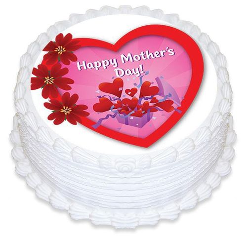 MOTHERS DAY ROUND EDIBLE ICING IMAGE - 6.3 INCH / 16CM