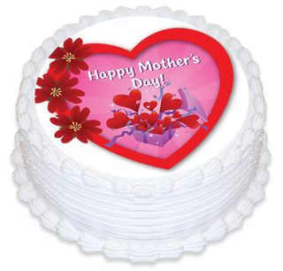 MOTHERS DAY ROUND EDIBLE ICING IMAGE - 6.3 INCH / 16CM