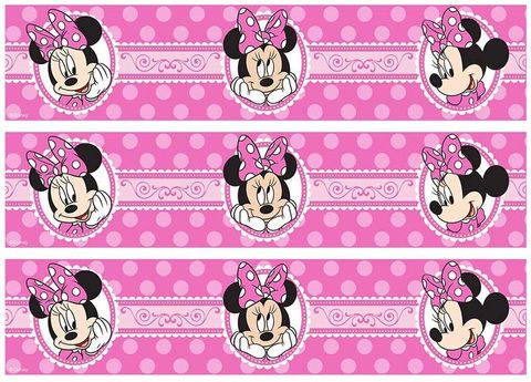 MINNIE MOUSE - CAKE STRIPS A4 EDIBLE IMAGE