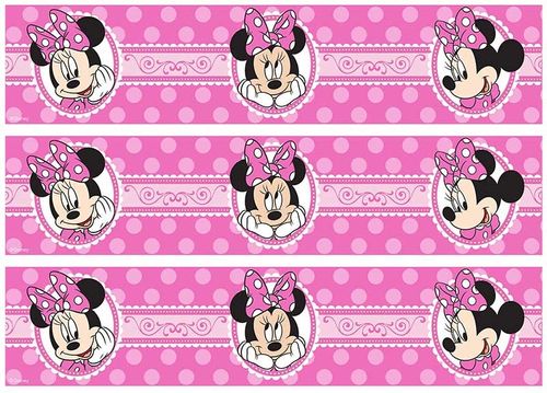 MINNIE MOUSE - CAKE STRIPS A4 EDIBLE IMAGE