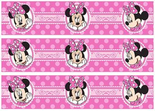 MINNIE MOUSE - CAKE STRIPS A4 EDIBLE IMAGE