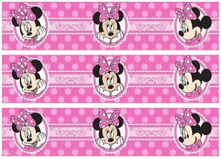 MINNIE MOUSE - CAKE STRIPS A4 EDIBLE IMAGE