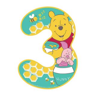 WINNIE THE POOH NUMBER 3 | EDIBLE IMAGE