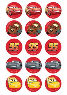 DISNEY CARS 3 CUPCAKE EDIBLE IMAGE | EDIBLE IMAGE