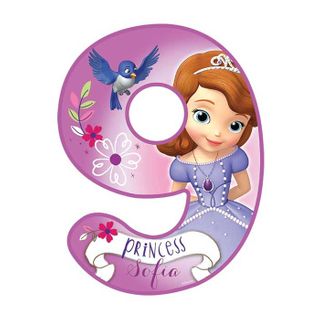 DISNEY SOFIA THE FIRST NUMBER 9 | EDIBLE IMAGE