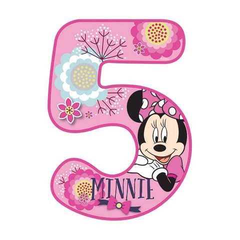 DISNEY MINNIE MOUSE NUMBER 5 | EDIBLE IMAGE