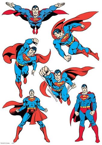 SUPERMAN - CHARACTER SHEET A4 EDIBLE IMAGE