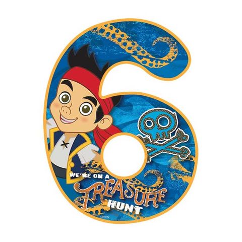 DISNEY JAKE AND THE NEVER LAND PIRATES NUMBER 6 | EDIBLE IMAGE