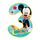 DISNEY MICKEY MOUSE NUMBER 3 | EDIBLE IMAGE