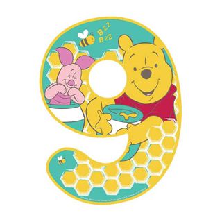 WINNIE THE POOH NUMBER 9 | EDIBLE IMAGE