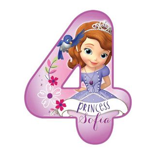 DISNEY SOFIA THE FIRST NUMBER 4 | EDIBLE IMAGE