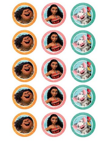 DISNEY MOANA CUPCAKE | EDIBLE IMAGE