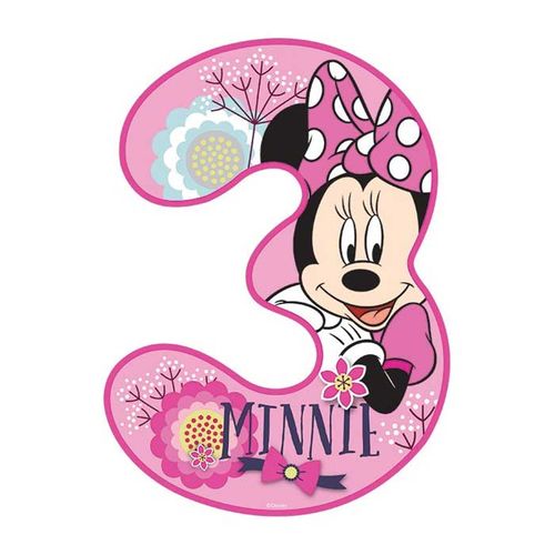DISNEY MINNIE MOUSE NUMBER 3 | EDIBLE IMAGE