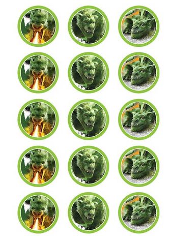PETE'S DRAGON CUPCAKE | EDIBLE IMAGE