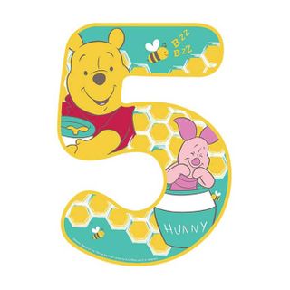 WINNIE THE POOH NUMBER 5 | EDIBLE IMAGE