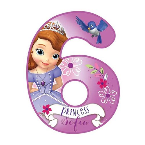 DISNEY SOFIA THE FIRST NUMBER 6 | EDIBLE IMAGE