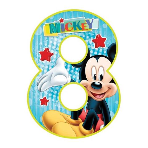 DISNEY MICKEY MOUSE NUMBER 8 | EDIBLE IMAGE