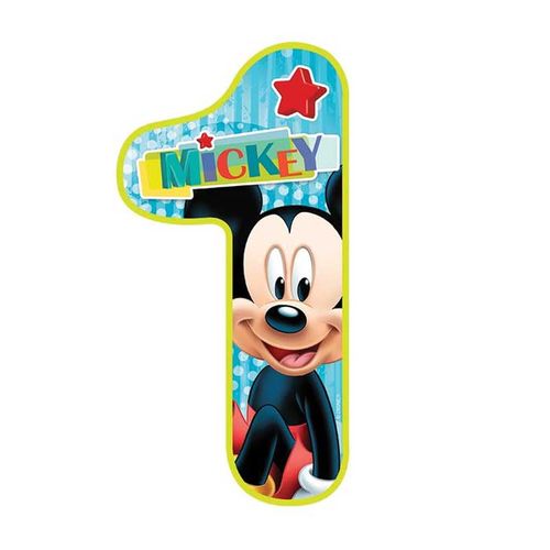 DISNEY MICKEY MOUSE NUMBER 1 | EDIBLE IMAGE