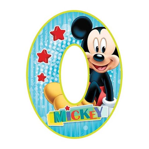 DISNEY MICKEY MOUSE NUMBER 0 | EDIBLE IMAGE