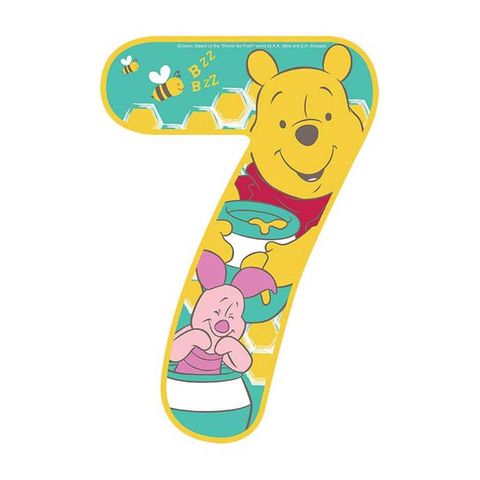 WINNIE THE POOH NUMBER 7 | EDIBLE IMAGE