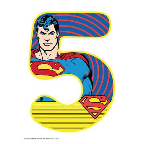 SUPERMAN NUMBER 5 | EDIBLE IMAGE