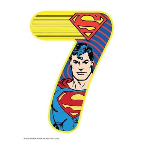 SUPERMAN NUMBER 7 | EDIBLE IMAGE