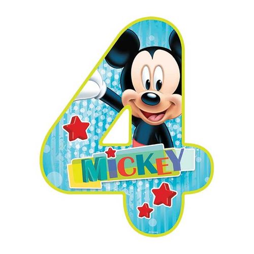 DISNEY MICKEY MOUSE NUMBER 4 | EDIBLE IMAGE
