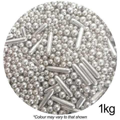 SPRINK'D | SILVER METALLIC MIX | 1KG - BB 06/02/25