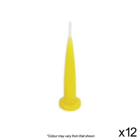 BULLET CANDLES | LEMON YELLOW | PACK 12