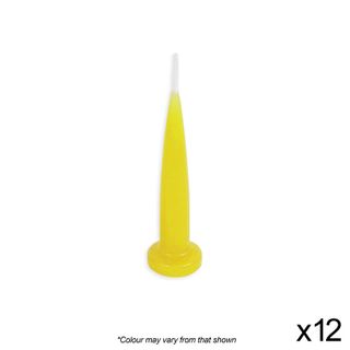 BULLET CANDLES | LEMON YELLOW | PACK 12