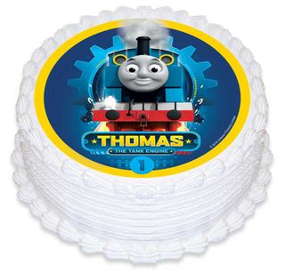 THOMAS THE TANK ENGINE - ROUND EDIBLE ICING IMAGE - 6.3 INCH / 16CM