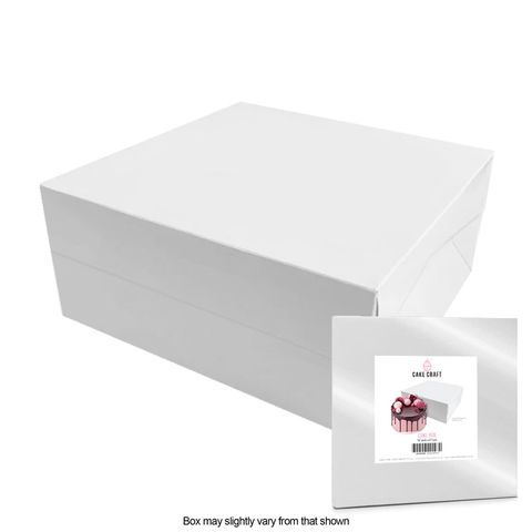16X16X6 INCH CAKE BOX - 2 PIECE/HALF SLAB