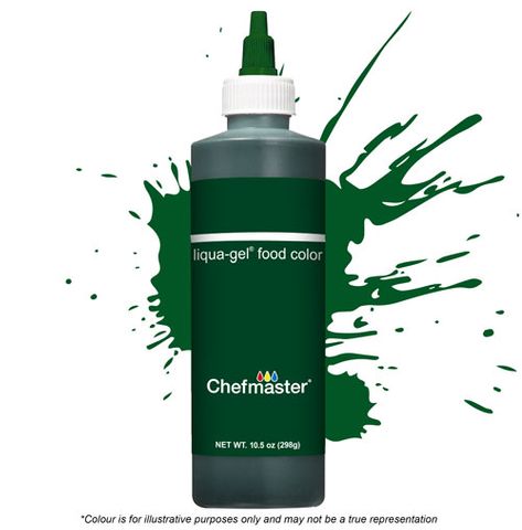 CHEFMASTER | FOREST GREEN | LIQUA-GEL FOOD COLOUR | 10.5 OZ/298 GRAMS - BB 24/07/26