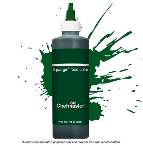 CHEFMASTER | FOREST GREEN | LIQUA-GEL FOOD COLOUR | 10.5 OZ/298 GRAMS - BB 24/07/26