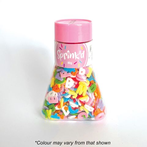 SPRINK'D | MIXED ALPHABET SPRINKLES | 80G