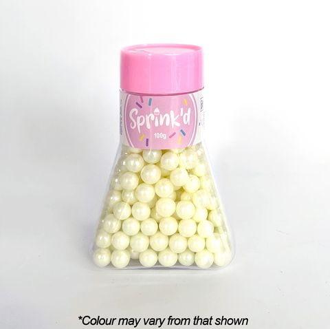 SPRINK'D | SUGAR BALLS | IVORY | 8MM | 100G - BB 18/07/25