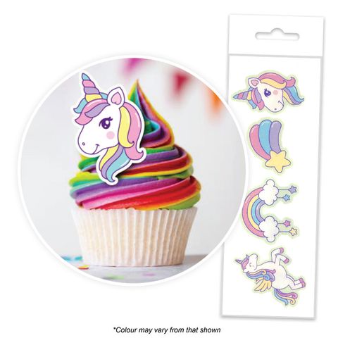 CAKE CRAFT | UNICORN | WAFER TOPPERS | PACKET OF 16 - BB 01/25