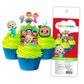 COCOMELON | EDIBLE WAFER CUPCAKE TOPPERS | 16 PIECE PACK - BB 06/25