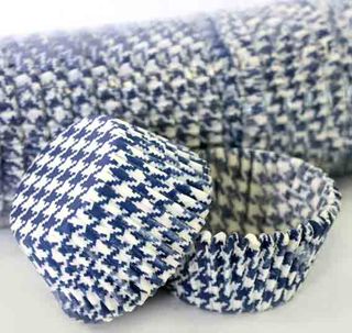700 BAKING CUPS - BLUE HOUNDS TOOTH - 500 PIECE PACK