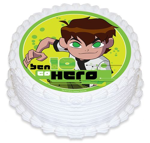 BEN 10 ROUND EDIBLE ICING IMAGE - 6.3 INCH / 16CM