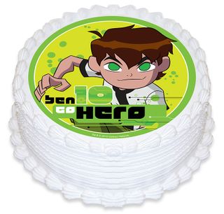 BEN 10 ROUND EDIBLE ICING IMAGE - 6.3 INCH / 16CM