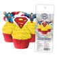 SUPERMAN - EDIBLE WAFER CUPCAKE TOPPERS - 16 PIECE PACK - BB 06/25