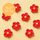 LARGE 5 PETAL SUGAR FLOWERS RED | BOX OF 96 - BB 31/12/26