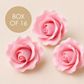 SINGLE ROSE MEDIUM PINK | SUGAR FLOWERS | BOX OF 16