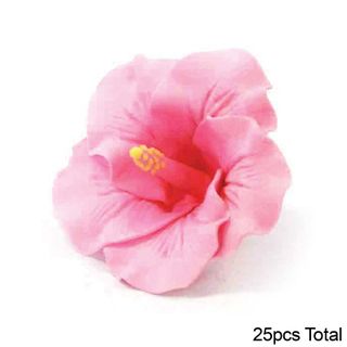 HIBISCUS PINK SMALL | SUGAR FLOWERS | BOX OF 25 - BB 12/25